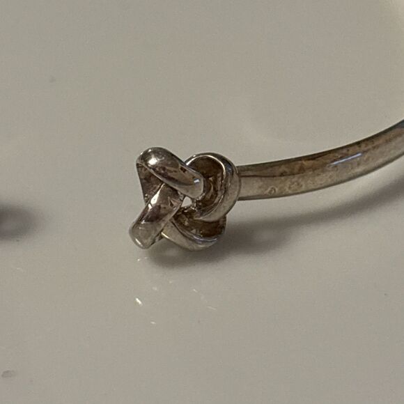 Liz Claiborne Contemporary Double Knots .925 Sterling Silver Cuff Bracelet - Picture 2 of 9